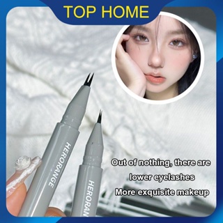 HERORANGE ขนตาล่างแบบสองกรงเล็บ Bifurcated Very Fine Liquid Eyeliner Pen Lasting Non-smudged Waterproof Lying Silkworm Eyeliner Top1Store