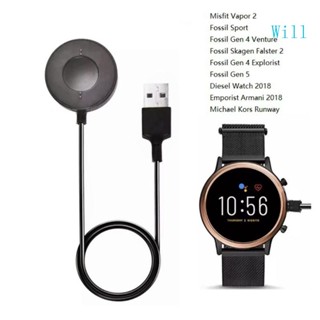 Will สายชาร์จ USB แบบแม่เหล็ก สําหรับ Fossil Gen 6 Gen 4 Gen 5