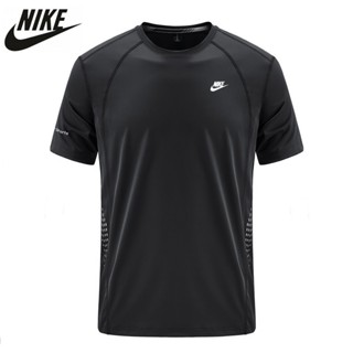 Nike เสื้อยืดแขนสั้น แบบบาง ยืดหยุ่น แห้งเร็ว อเนกประสงค์ ของแท้ 100% สําหรับผู้ชาย ใส่เล่นกีฬา ฟิตเนส