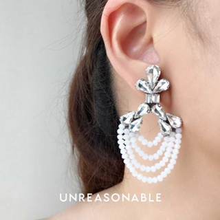 ต่างหู Bead สีขาว น้ำหนักเบา สวยใส่สบาย Unreasonable Accessories UA0728-01