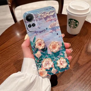 เคสโทรศัพท์มือถือ แบบนิ่ม ลายดอกซากุระ ป้องกันกล้อง สําหรับ OPPO Reno 10 Pro+ Pro 8T 5G A78 A58 A98 A17 A17K 4G