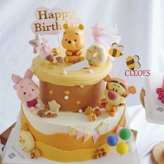 Cleoes ตุ๊กตาฟิกเกอร์ Winnie The Pooh ของขวัญคริสต์มาส สําหรับตกแต่งบ้าน