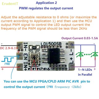 [ErudentT] Dc 3-6V 28-1500mA โมดูลไดรเวอร์ควบคุมกระแสไฟ LED ความสว่างสูง DC-DC [ใหม่]