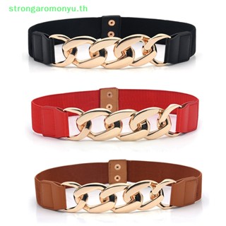 Strongaromonyu เข็มขัดยางยืด สไตล์พังก์ แฟชั่นสําหรับผู้หญิง