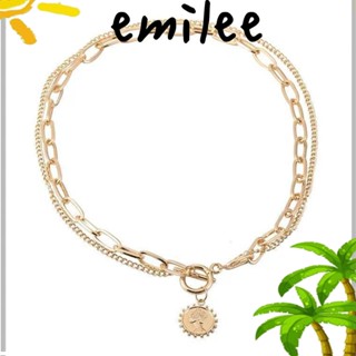 Emilee สร้อยคอโชคเกอร์แฟชั่น สีทอง สีเงิน สไตล์โบโฮ พังก์