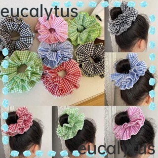 Eucalytus1 Scrunchies ยางรัดผม สองชั้น ลายดอกไม้ โลลิต้า อารมณ์