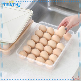 Teath กล่องพลาสติก สําหรับเก็บไข่ในตู้เย็น