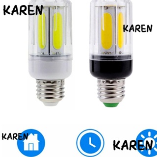 Karen หลอดไฟ Led ฐานสกรู E14 E27 อะลูมิเนียมอัลตร้าไบรท์ 85-265V สีขาว สําหรับตกแต่งบ้าน