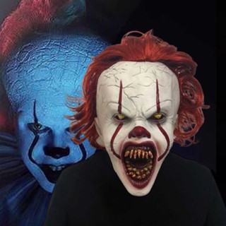 IT Halloween Mask Creepy Scary Pennywise Clown Full Face Joker Costume Cosplay