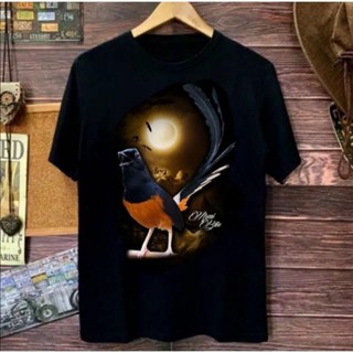 ใหม่ เสื้อยืด พิมพ์ลายนก Magpie หินดวงจันทร์ แฟชั่นฤดูร้อน