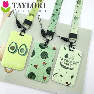 Taylor1 เคสใส่บัตรพนักงาน ลายสตรอเบอร์รี่ พร้อมสายคล้องคอ สําหรับนักเรียนผู้ชาย ผู้หญิง