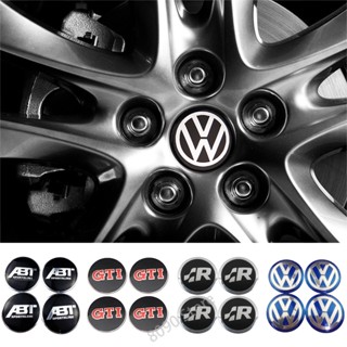 สติกเกอร์ตราสัญลักษณ์ 60 มม. 65 มม. สําหรับตกแต่งล้อรถยนต์ Volkswagen VW ABT GTI R SR Bora Golf 4 ชิ้น