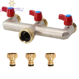 【COLORFUL】Faucet Distributor With 3/4 Adapter Brass Garden Hose Connector Portable