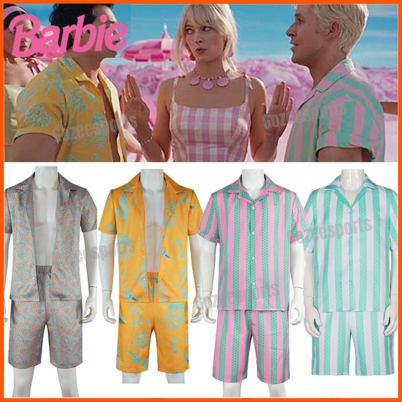 ชุดเครื่องแต่งกายคอสเพลย์ ชุดเสื้อเชิ้ต กางเกง ลายภาพยนตร์ Barbie Cotume Ken เหมาะกับงานปาร์ตี้ฮาโลวีน แฟชั่นฤดูร้อน สําหรับผู้ชาย