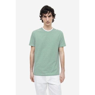 H&amp;M เสื้อยืดคอกลมทรงสลิมฟิต Man Slim Fit Round-necked T-shirt 0570002_1