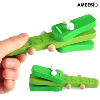 Ameesi เครื่องดนตรีไม้ ลายการ์ตูนจระเข้ ของเล่นสําหรับเด็กก่อนวัยเรียน