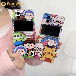 Wenwen เคสโทรศัพท์มือถือ แบบฝาพับ ลาย Winnie the Pooho Toy Story สามชิ้น สําหรับ vivo X