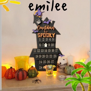 Emilee ปฏิทินนับถอยหลัง แบบไม้ ถอดออกได้ สําหรับฮาโลวีน