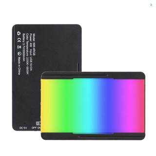 Phonelaptop Andoer NW-4 ไฟ LED RGB หรี่แสงได้ 3200K-5600K พร้อมคลิปหนีบโทรศัพท์ สําหรับ Vlog Re