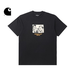 Carhartt WIP เสื้อยืดแขนสั้น พิมพ์ลายกาแฟ สําหรับผู้ชาย 23I119L