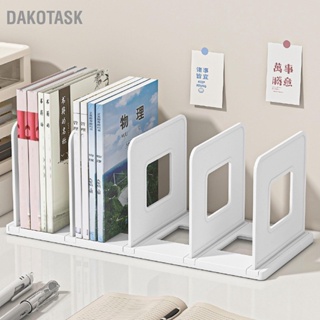 DAKOTASK Book Organizer File Holder PP Minimalist Vertical 4 Slots Sorter for Classroom Office Desktop Home