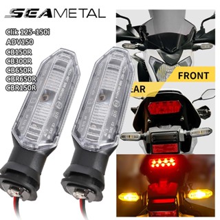 Seametal ไฟเลี้ยว LED กันน้ํา สีเหลือง สําหรับรถจักรยานยนต์ Honda