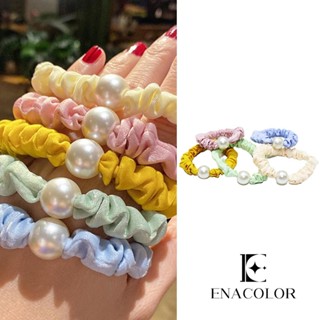 Enacolor ใหม่ ยางรัดผมเจ้าหญิงเกาหลี ยางรัดผม ผ้ามัดผม เครื่องประดับผม สําหรับผู้หญิง