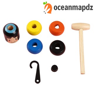 Oceanmapdz ชุดของเล่นหุ่นฟิกเกอร์ไม้ รูปฮีโร่อมตะ DIY สําหรับครอบครัว ปาร์ตี้