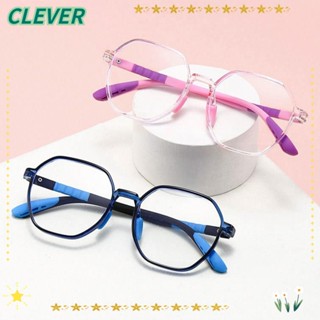 Clever แว่นตา TR90 ป้องกันแสงสีฟ้า ใส่สบาย แบบพกพา สําหรับเด็กผู้ชาย ผู้หญิง