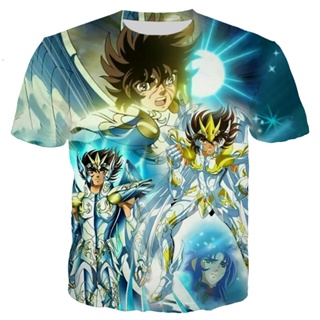 เสื้อยืด พิมพ์ลาย Saint Seiya สไตล์สตรีท 2Xs5Xl