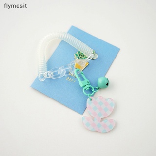 Flymesit พวงกุญแจ จี้เชือกคล้องกระเป๋าเป้สะพายหลัง ป้องกันการสูญหาย สีแคนดี้ แฟชั่นสําหรับผู้หญิง