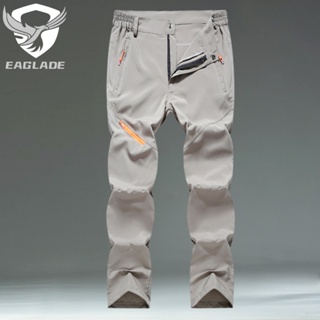 Eaglade กางเกงคาร์โก้ กันน้ํา สีกากี สําหรับผู้ชาย เหมาะกับการเดินป่า ขี่จักรยาน ตกปลา HTS21A9