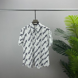 DUBK BLGA 2023 Summer twill signature letter short sleeve shirt for men and women