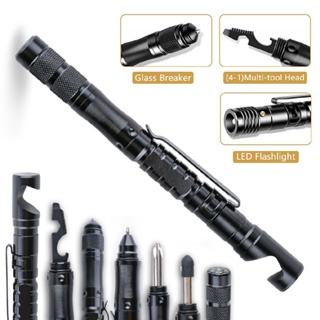 New 11 in 1 Multifunctional Tactical Pen Glass Breaker Tool Defense Self Defense