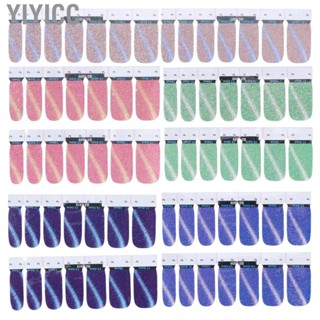 Yiyicc 14pcs Self-Adhesive Nail  DIY Glitter Fashionable Polish Strip Full