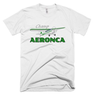 เสื้อยืด ลายเครื่องบิน Aeronca Champ (สีเขียว)            