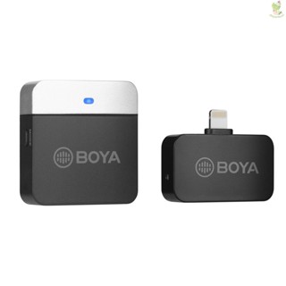 Boya BY-M1LV-D 2.4GHz เครื่องส่งสัญญาณระบบไมโครโฟนไร้สาย + ตัวรับสัญญาณ ไมโครโฟนบันทึกเสียง ขนาดเล็ก แบบเปลี่ยน Came-8.9