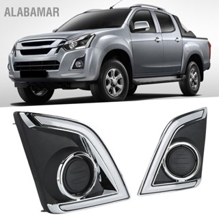 ALABAMAR 1 คู่ 12V LED สองสีไฟวิ่งกลางวันเหมาะสำหรับ Isuzu Dmax 2016 2017( )