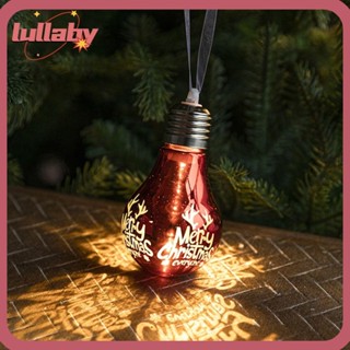 Lullaby หลอดไฟพลาสติก รูปลูกบอล Merry Christmas Navidad สําหรับแขวนตกแต่งบ้าน ต้นคริสต์มาส