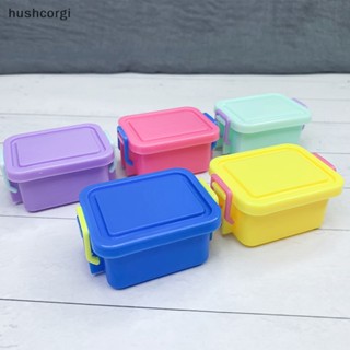 [hushcorgi] กล่องพลาสติก ขนาดเล็ก น่ารัก สําหรับบ้านตุ๊กตา DIY 1 ชิ้น ต่อชุด