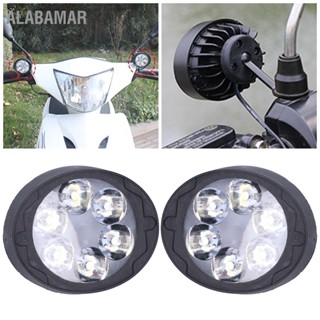 ALABAMAR 2 ชิ้น 12V 6LED กระจกมองหลังสปอตไลท์ 6000K 1000LM สูงลำแสงสปอตไลท์สำหรับรถจักรยานยนต์