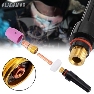 ALABAMAR ไฟฉายเชื่อม TIG เลนส์แก๊สอลูมินาหัวฉีดชุดอุปกรณ์เสริมเหมาะสำหรับ WP17 18 26