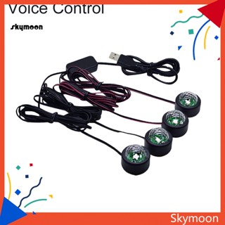 Skym* 4 in 1 โคมไฟ LED RGB หลากสีสัน สําหรับตกแต่งภายในรถยนต์