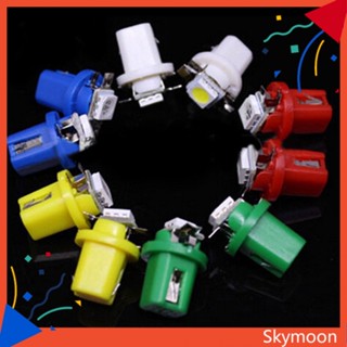 Skym* หลอดไฟแดชบอร์ด LED T5 B85D 5050 SMD สําหรับรถยนต์ 10 ชิ้น