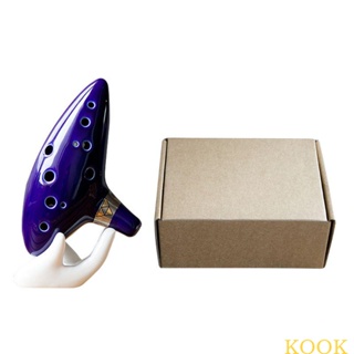 Kook ขลุ่ยเซรามิค ลาย Ocarina Alto C Legend of for Zelda พร้อมเพชร 12 หลุม สีเทา