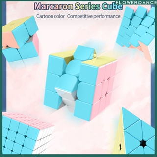 Marcaron Series 2x2 3x3 4x4 5x5 Pyramid Jinzita Magic Cube การ์ตูนประสิทธิภาพการแข่งขันก้อนสำหรับของเล่นเพื่อการศึกษาเด็กดอกไม้