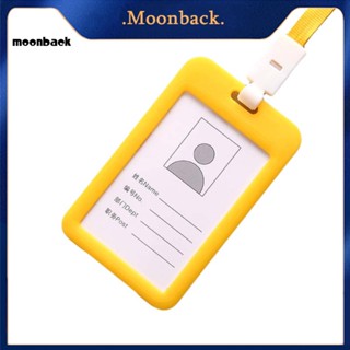 &lt;moonback&gt; แบบพกพา สองด้าน ใส พนักงาน บัตรประจําตัว ป้ายชื่อ พร้อมเชือกเส้นเล็ก