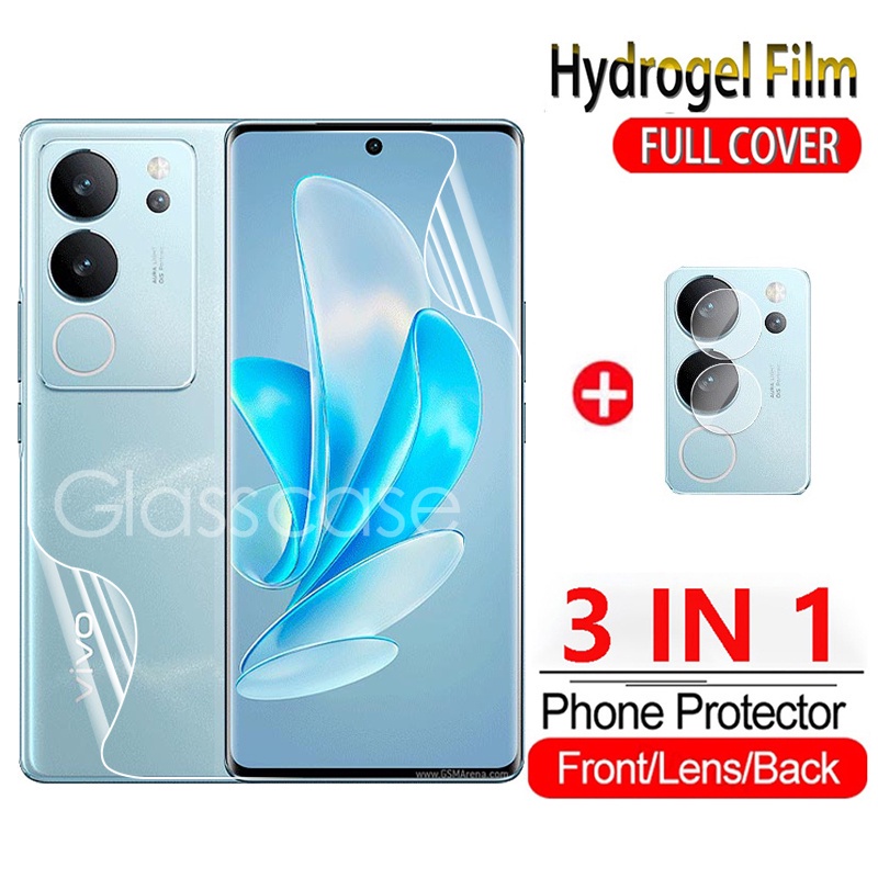 3 In 1 ด้านหน้ากลับฟิล์มไฮโดรเจลนุ่มสําหรับVivo V29 V30 E Lite Pro V29E V29Pro V30E V30Pro VivoV29 V