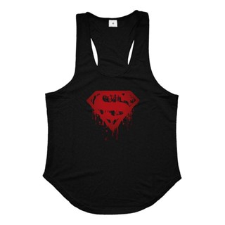 Superman Fitness Vest I-Shaped American Mens Mesh Red Bodybuilding Sleeveless T Stretch Quick-Drying Mesh Style for Sports Basketball Running A3zd