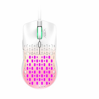 MOUSE AULA S11PRO WHITE/PINK